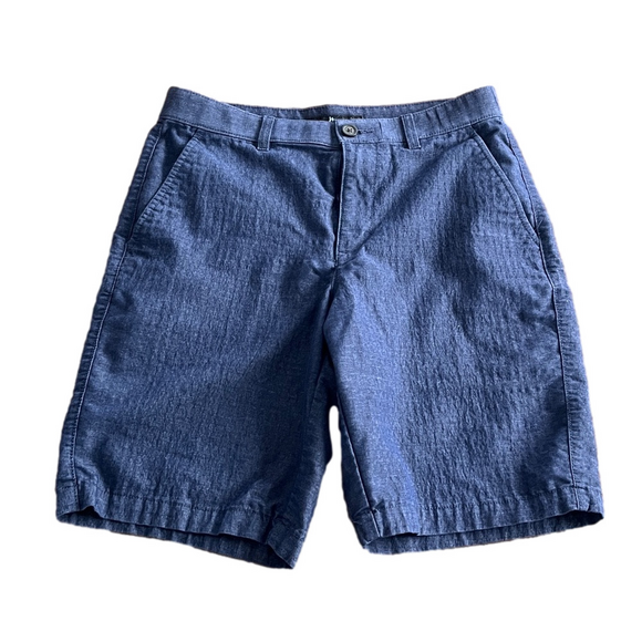 Marc Anthony Other - Marc Anthony Navy Blue flat front textured casual shorts